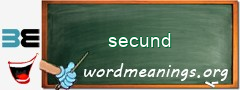 WordMeaning blackboard for secund